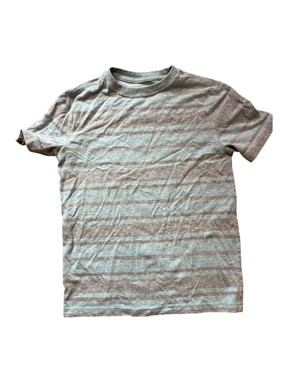 Wonder Nation Boys M 8 Heather Teal Blue Striped Short Sleeve T-Shirt